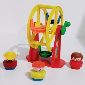 Fisher Price 1993 Ferris Wheel with 3 Little People